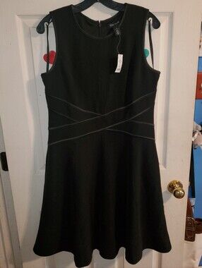 NWT White House Black Market Crisscross Waist Fit and Flare Cocktail Dress